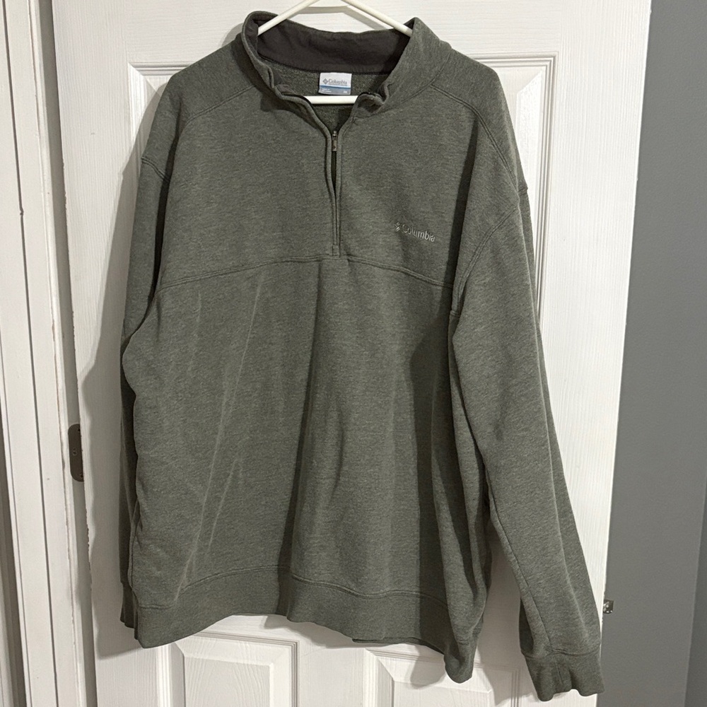 Columbia Men's Gray Quarter Zip Sweater Size 3X